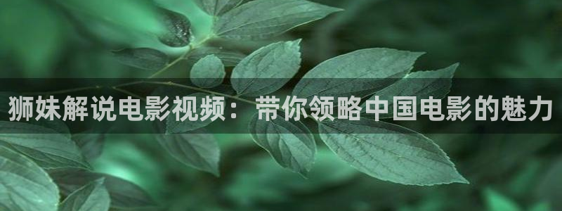 99riav樱桃视频：狮妹解说电影视频：带你领略中国电影的魅力